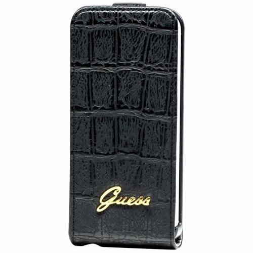 GUESS FLIP CASE CROCO BLACK IPHONE 5